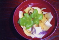 六浄どうふのお吸い物