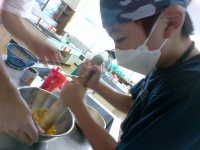 プリンとアイスを作りました