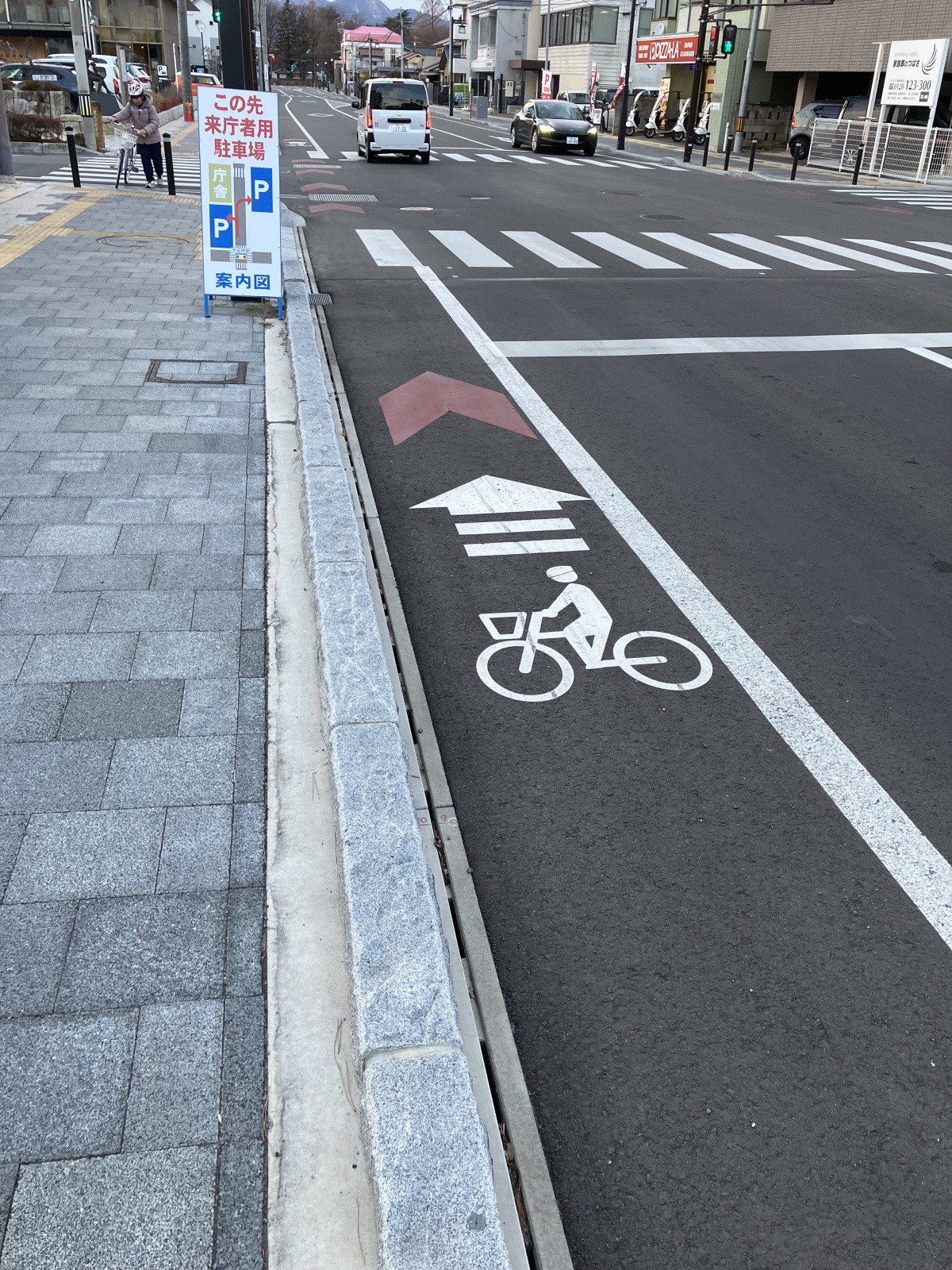 上田市における自転車構造空間について