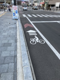 上田市における自転車構造空間について