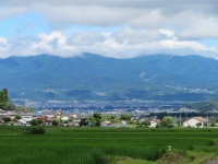 青木村から見える上田市
