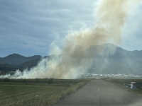 塩田平の稲わら焼き